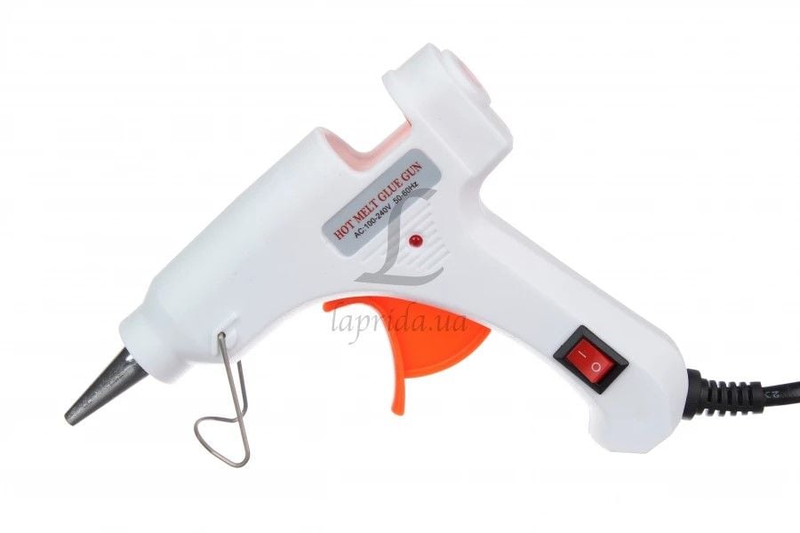 Термо пістолет 11мм 40W  з кнопкою вкл білий у блістері 25*19см XL-F40 Китай