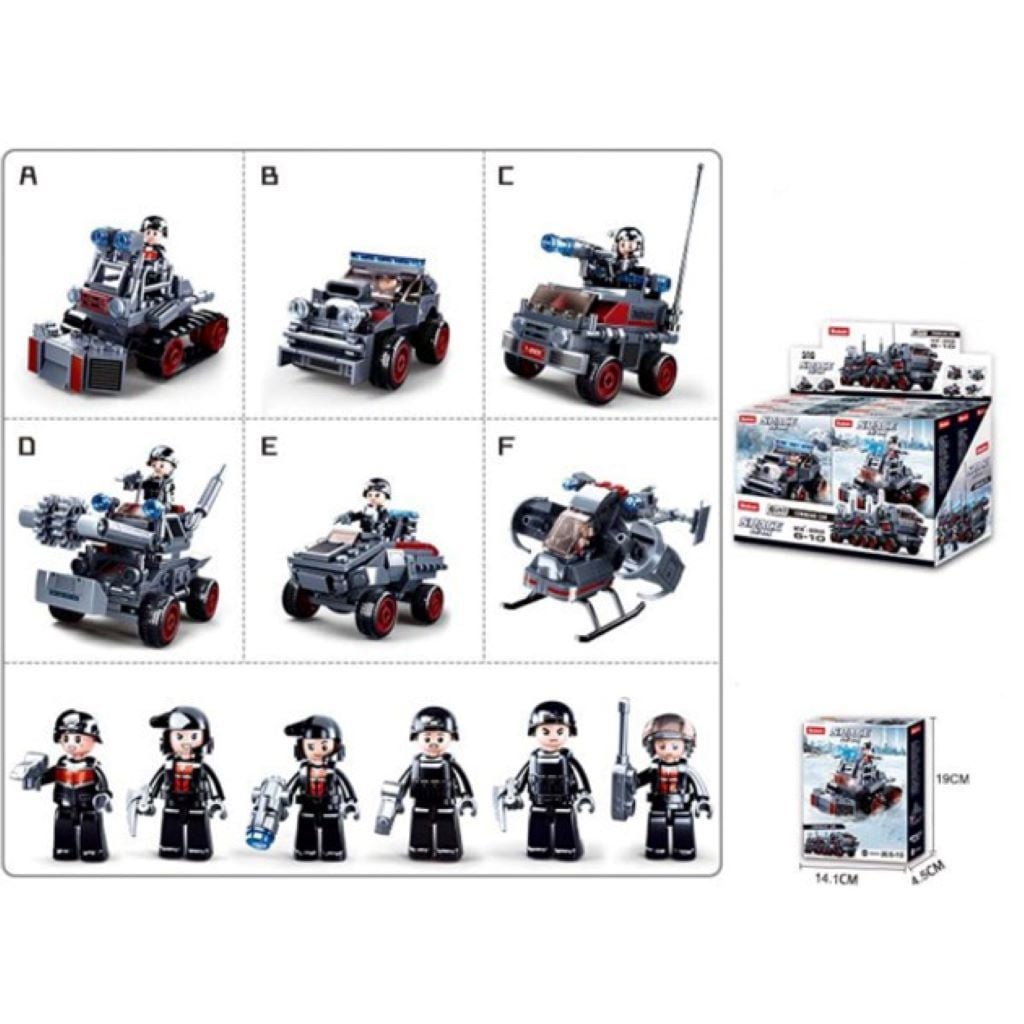Конструктор типу лего 78- 93дет Space War 6в1спецтехніка у коробці 18*14*4см M38-B0926 sluban