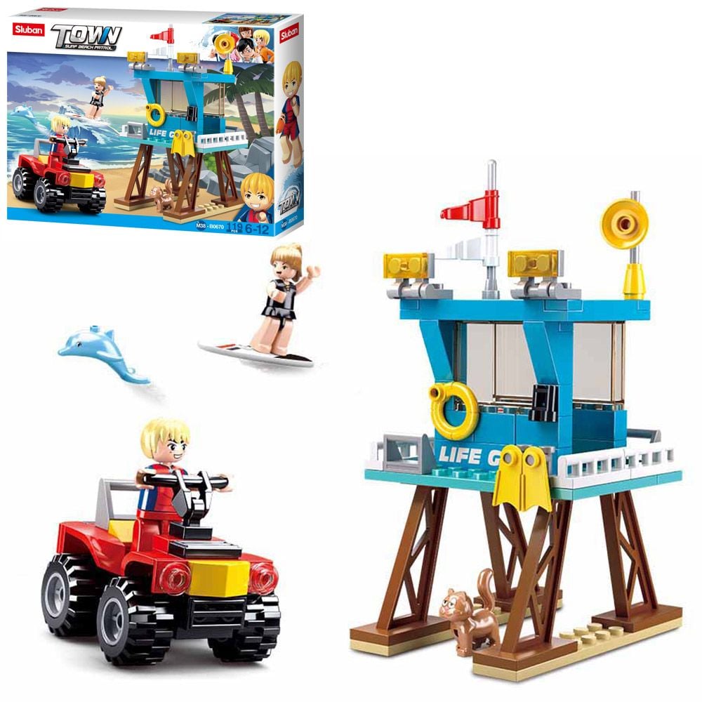 Конструктор 119дет TOWV рятувальна станція джип  фігурки  14*14*4см M38-B0670 sluban