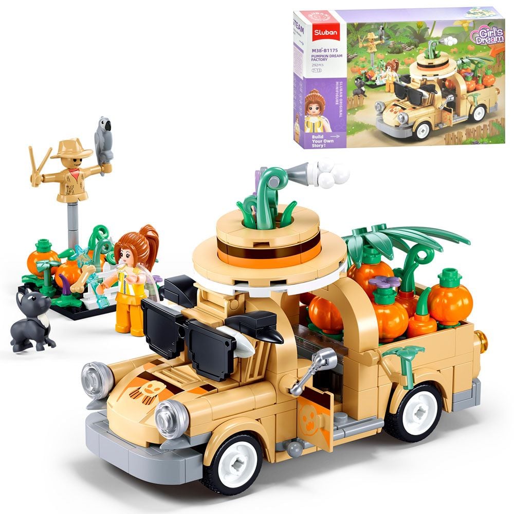 Конструктор типу лего 292дет Гарбузова фабрика фігурки у коробці 38,5*28,5*7см M38-B1175 sluban