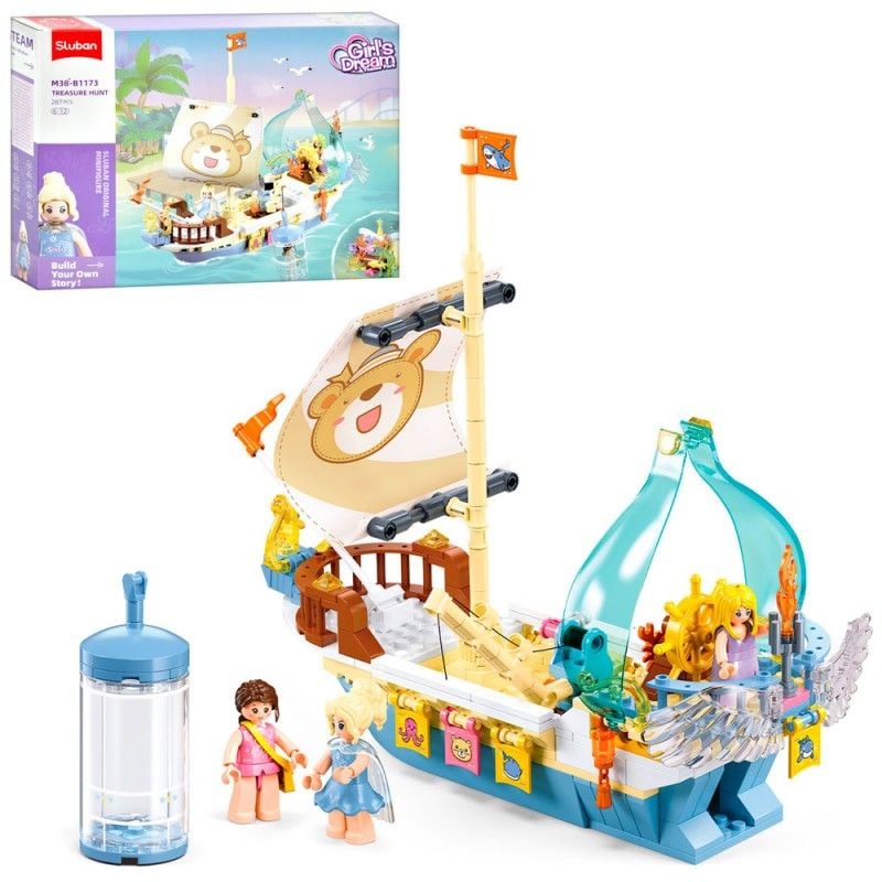 Конструктор типу лего 287 дет Girls Dream Корабель фігурки у коробці 38*28*6,5см M38-B1173 sluban