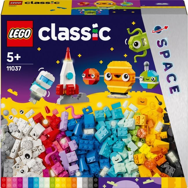 Конструктор 450 дет Творчі космічні обʼєкти в коробці 26*28*6,5cm 11037 LEGO