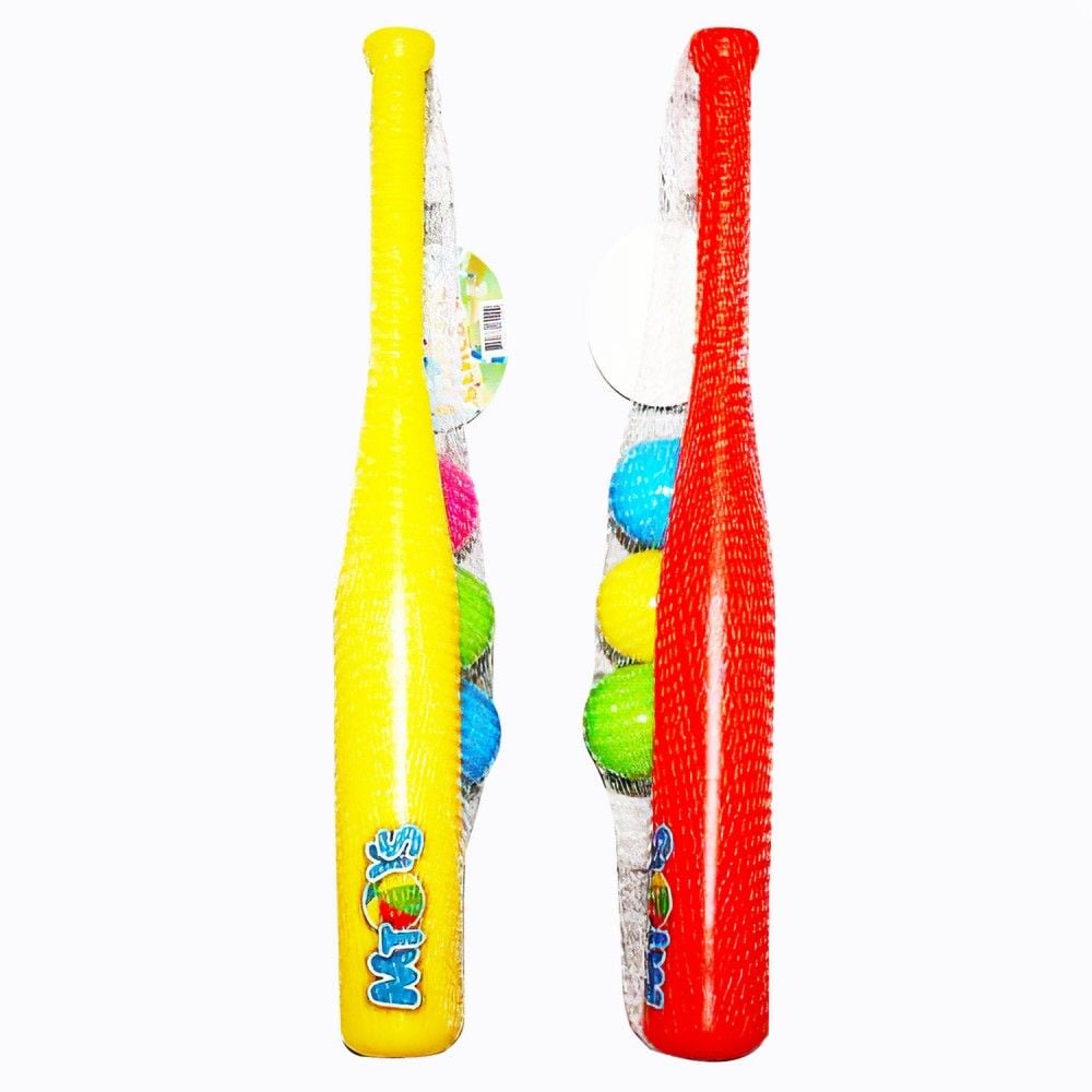 Біта бейсбольна 55см 3 м'ячика в сітці 22131 mtoys мирза