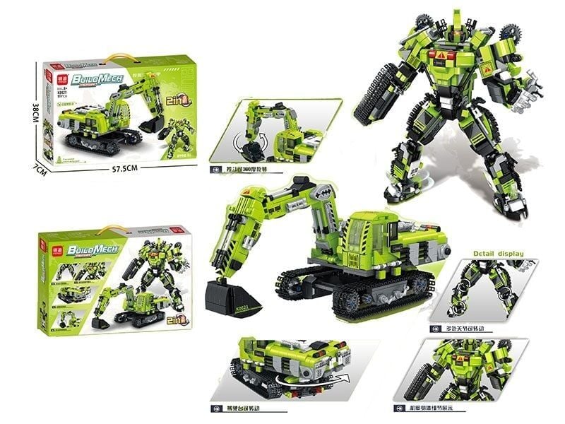 Конструктор 917д Екскаватор трансформер 2в1 у коробці 55*38*7см K0621 Китай