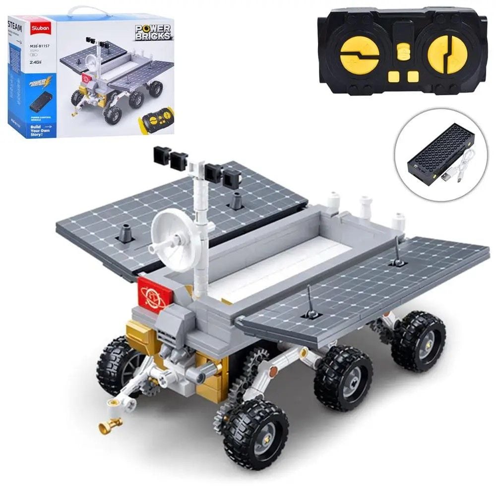 Конструктор типу лего 372 дет Марсохід 4WD р/к акум USB в коробці 38*29*10 см				  M38-B1157 sluban