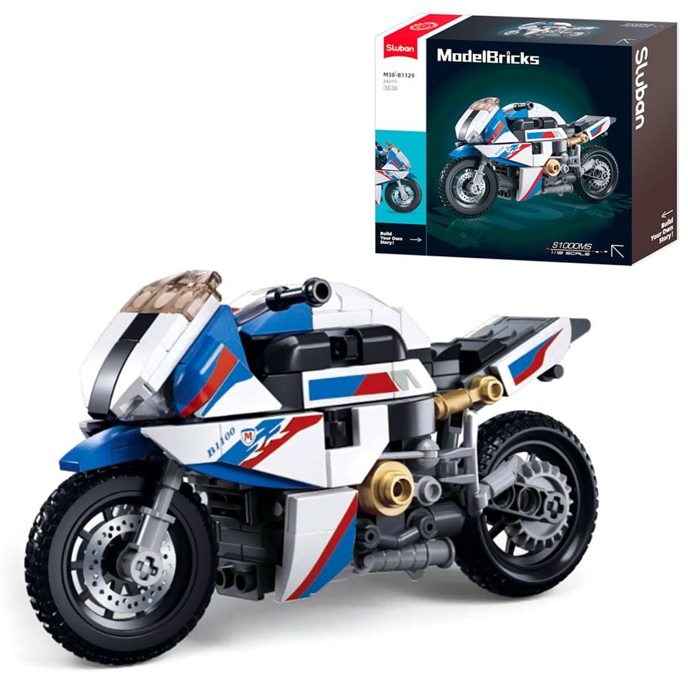 Конструктор 242дет Model Bricks мотоцикл в коробці 21*19*6,5см M38-B1129 sluban