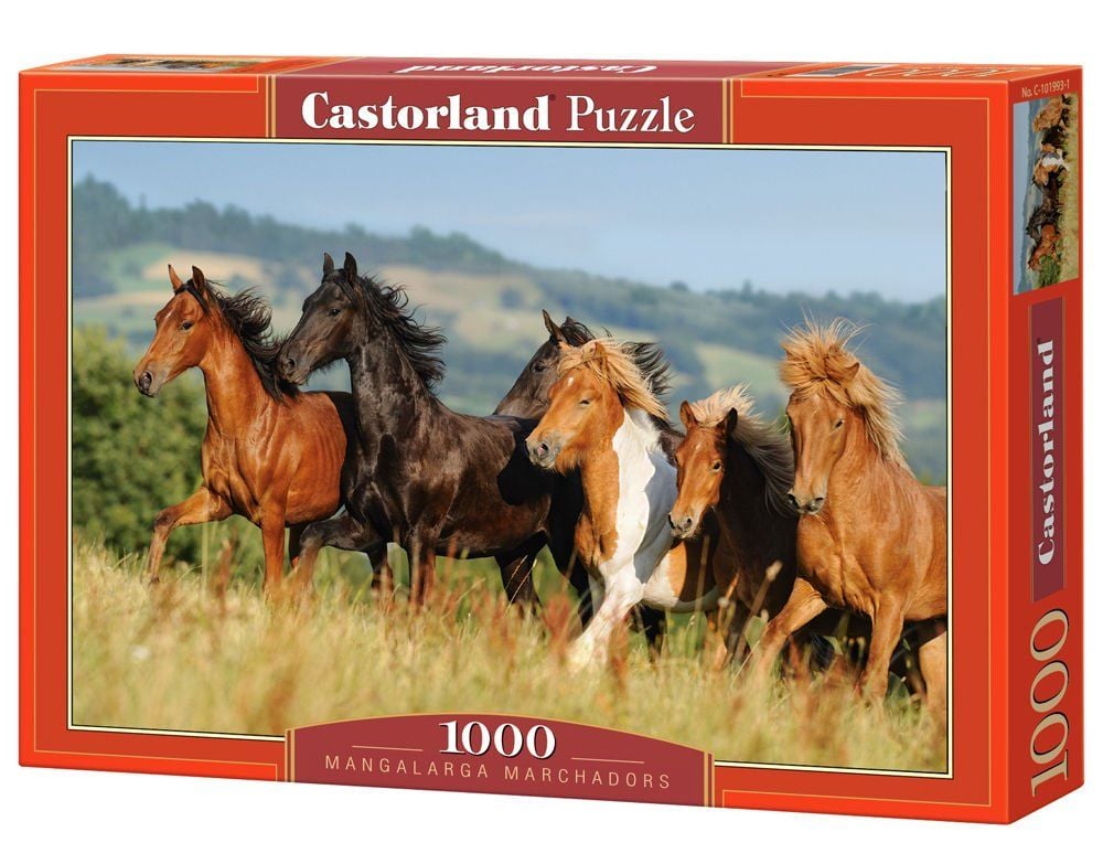 Пазли 1000ел Коні 68*47см  в коробці 37*24*5см C-101993 Castorlend