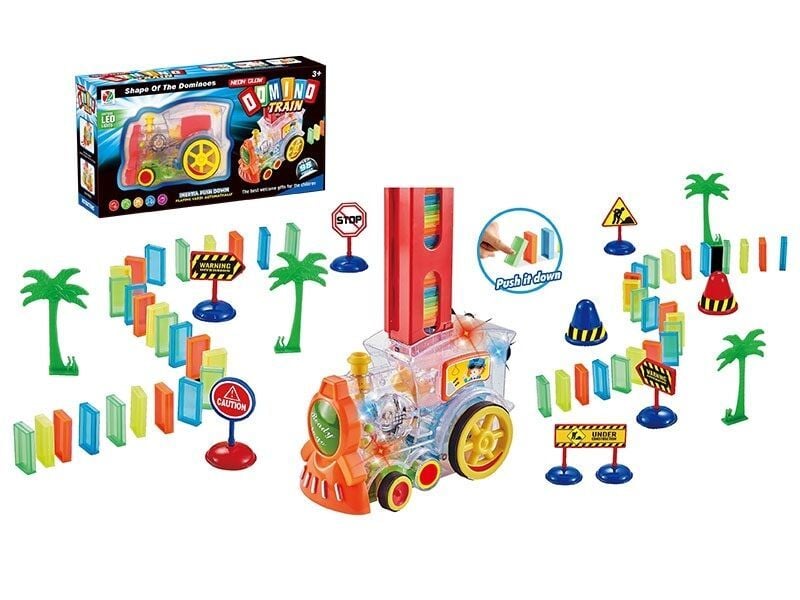 Потяг Domino TRAIN світло звук автоматичне викладання цеглинок у коробці 34*8*17см 928 Китай