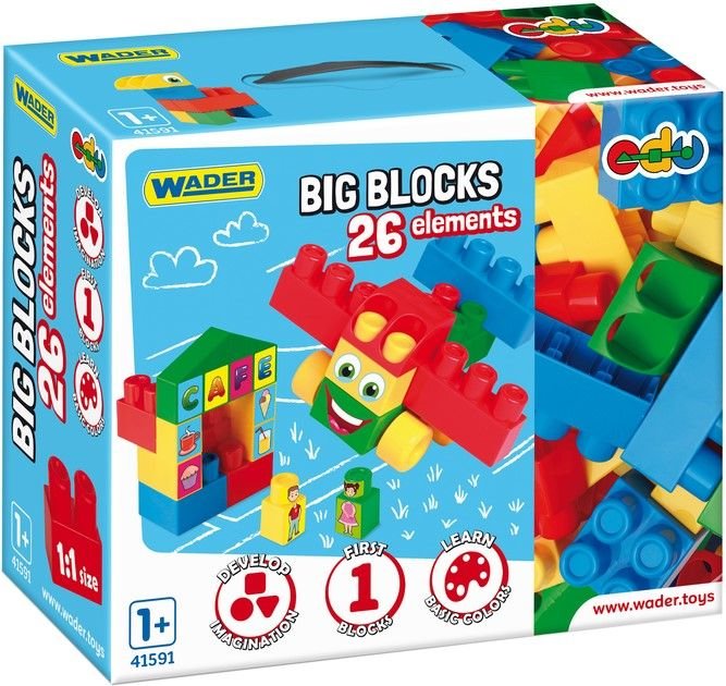 Конструктор BIG Blocks 26ел у коробці 29*24*11см 41591 wader