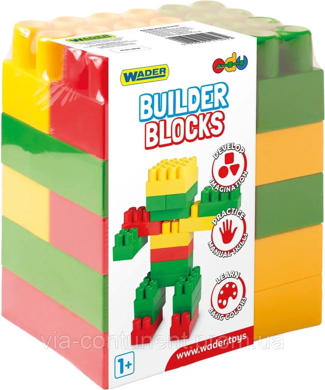 Конструктор BUILDER Blocks 15ел у блістері 41584 wader