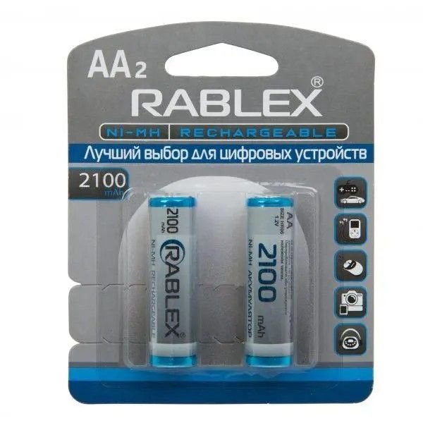 Батарейка аккумулятор AA2 2100mah 1шт R6 2100mah RABLEX