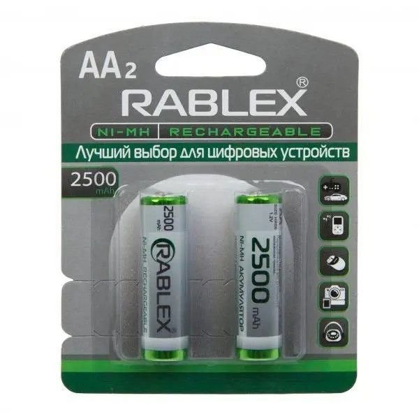 Батарейка аккумулятор AA2 2500mah 1шт R6 2500mah RABLEX