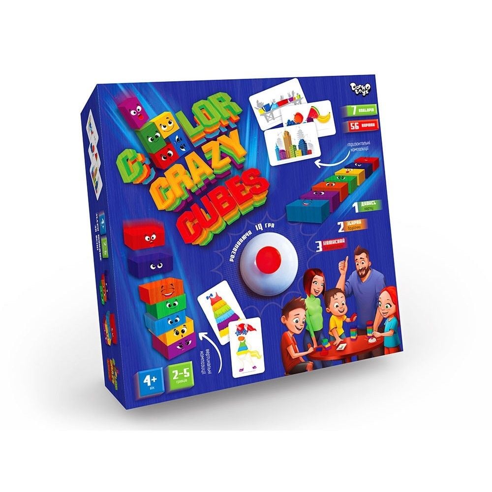 Настільна гра Color Crazy Cubes укр у коробці 39*29*5см CCC-02-01U Danko toys