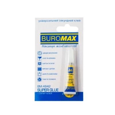 Клей супер клей Buromax 3g 4842 Buromax