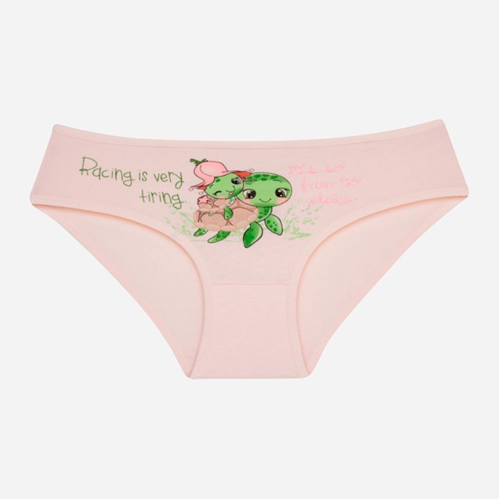 Труси для дівчинки плавками трикотаж з малюнком Черепашки мікс  кол 4145Y8 Donella 8-9р