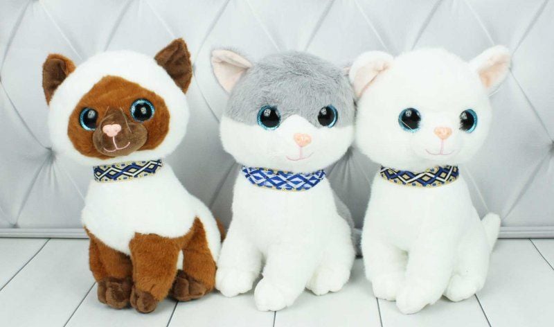 М'яка іграшка кіт 25см глазастик  сидячий 21503-3 копиця