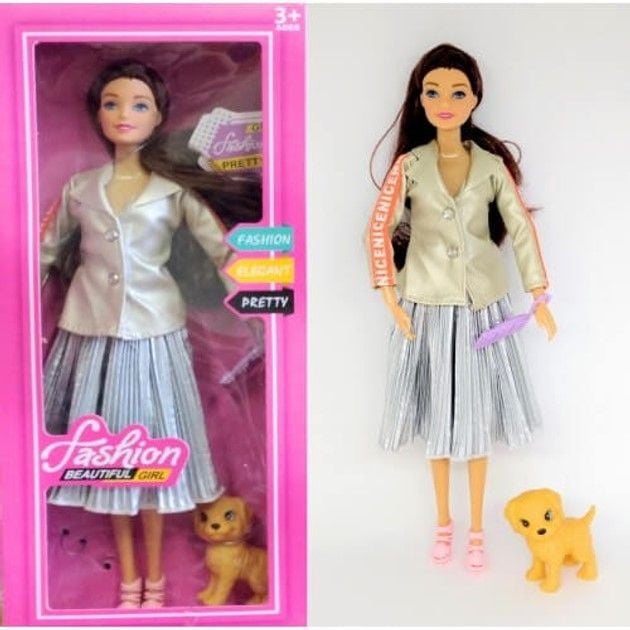 Лялька Fashion Beautiful Girl з тваринкою та аксесуарами у коробці 32*14*5см SH186B Китай