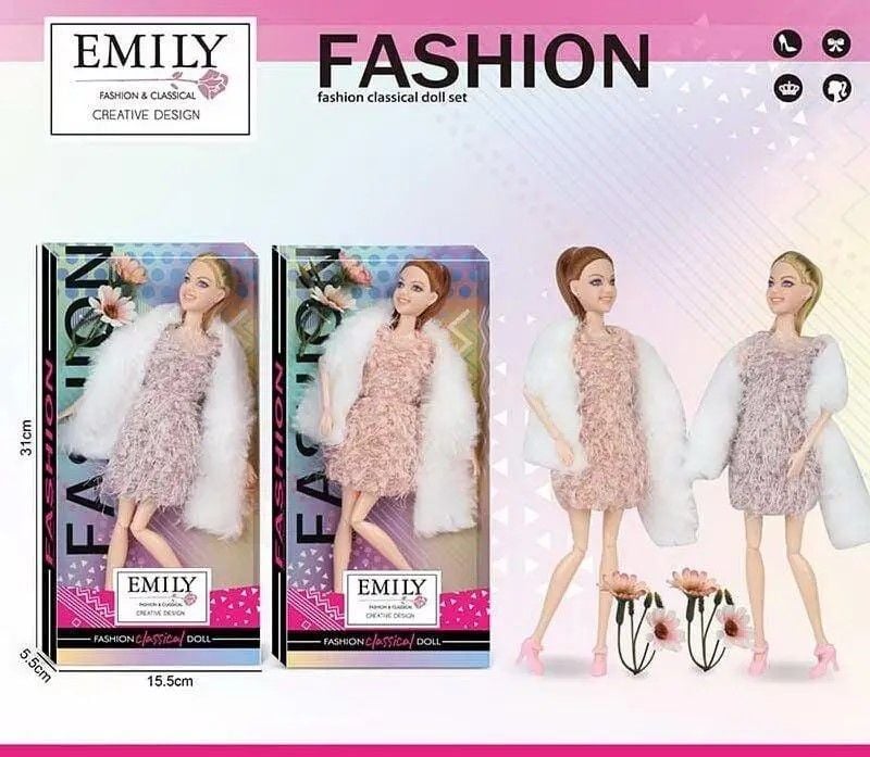 Лялька типу Барбі EMILY з квіткою в коробці 15*31*5см QJ139A Китай