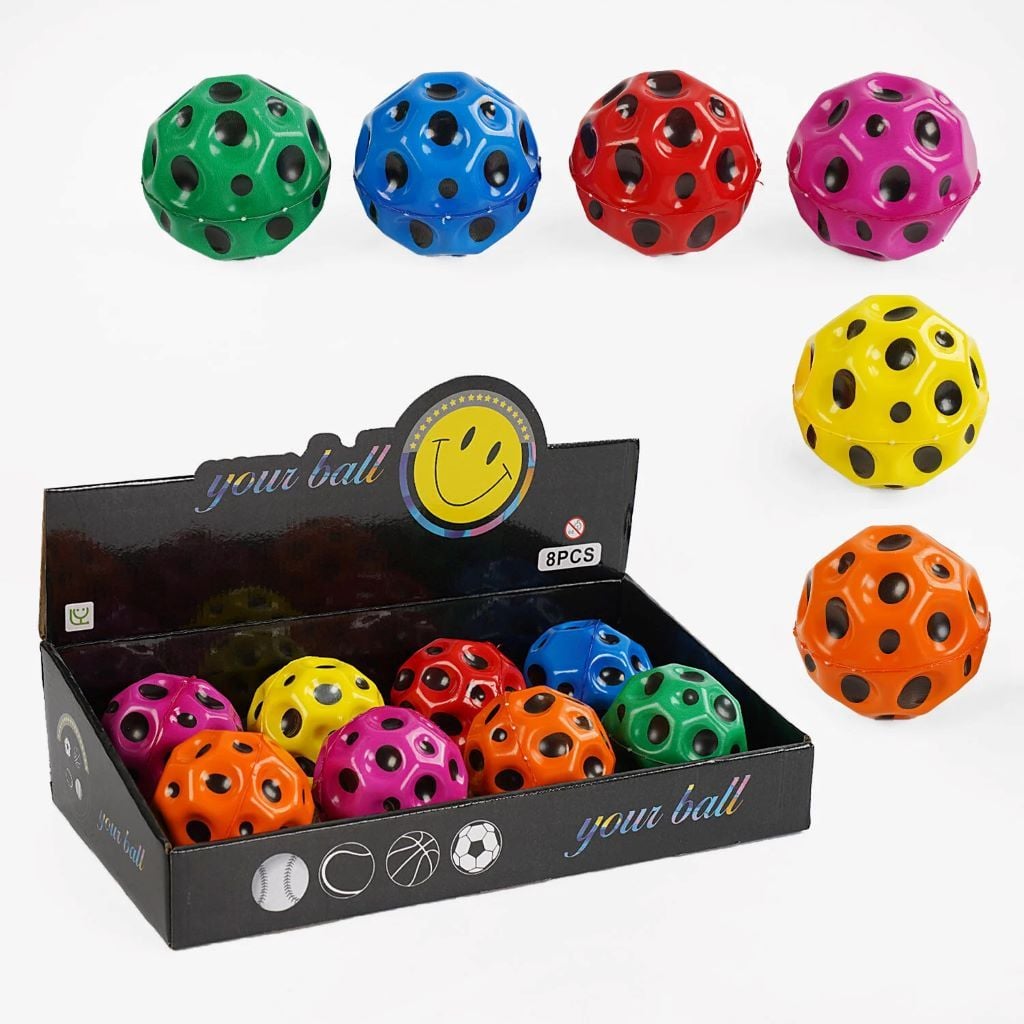 М'яч попригун Гравітібол 9см фомовий мікс кольорів 66974-70 Китай