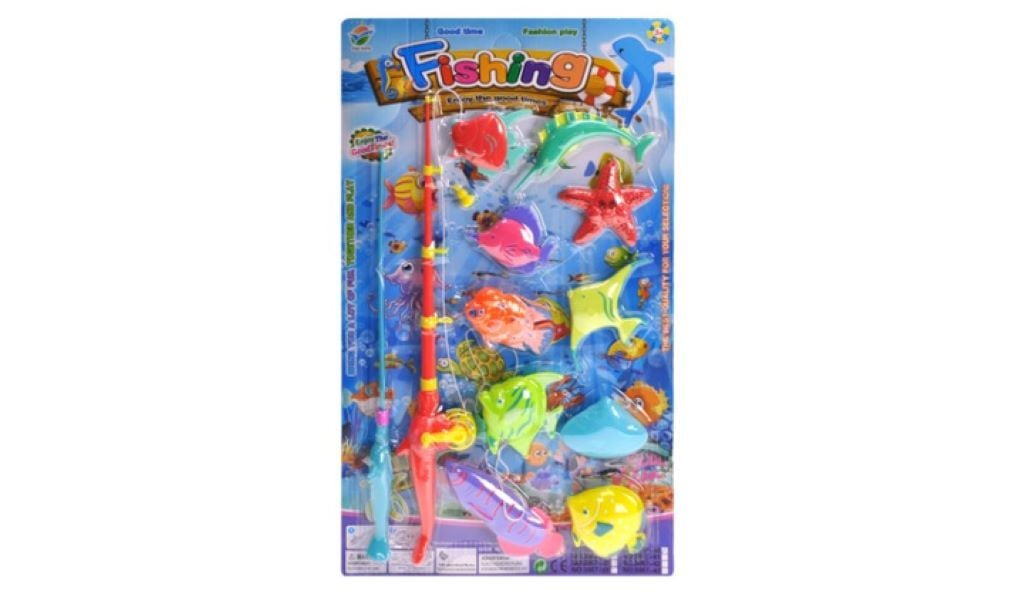 Риболовля  магнітна 2вудки 10 рибок на планшеті 29*50см 3067-40 Китай