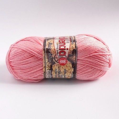 Пряжа Valencia Australia 100г 300м рожевий 30% австралійська вовна 6% шовк 64% акрил 1501-F270 Іспанія