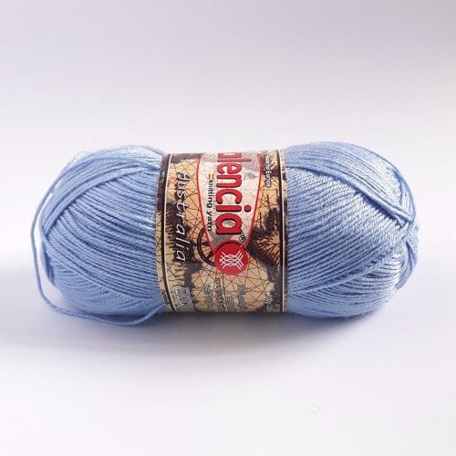 Пряжа Valencia Australia 100г 300м блакитний 30% австралійська вовна 6% шовк 64% акрил 1501-F317 Іспанія