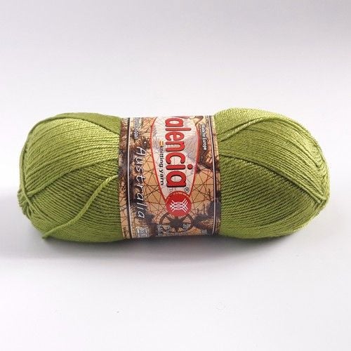 Пряжа Valencia Australia 100г 300м світло-зелений 30% австралійська вовна 6% шовк 64% акрил 1501-F744 Іспанія