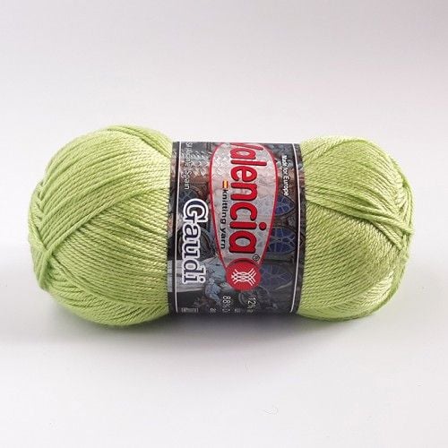 Пряжа Valencia Gaudi 100г 230м салатовий 12% вовна перуанської лами88% DuPont преміум акрил 1701-042 Іспанія