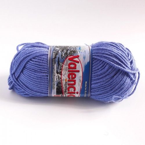 Пряжа Valencia Delmara 100г 130м синій 14% новозеландська вовна 8% альпака 4% шовк 74% акрил 1602-3949 Іспанія