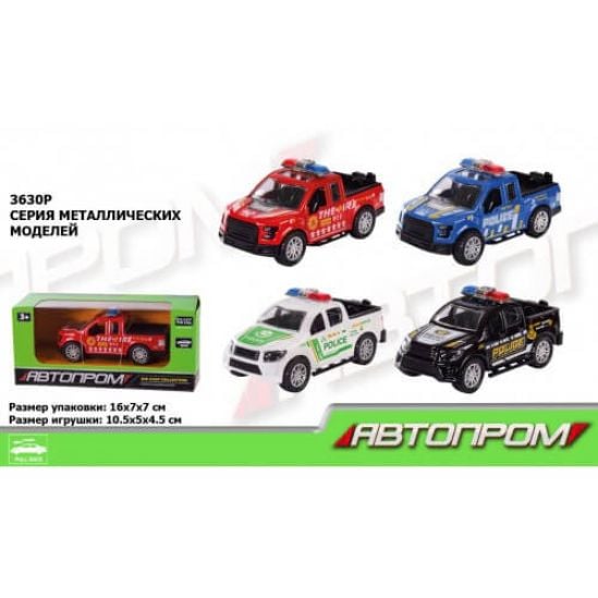 Машина мет 1:40 поліція інерція відкрив двері коробка 14*7*6,5см 3630P Автопром