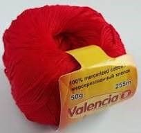 Пряжа Valencia Oscar 50г 255м червоний 50% хлопок 50% поліестер 1-651 Іспанія