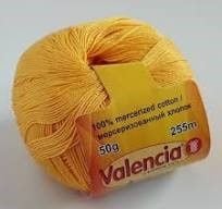 Пряжа Valencia Oscar 50г 255м темно-жовтий 50% хлопок 50% поліестер 1-451 Іспанія