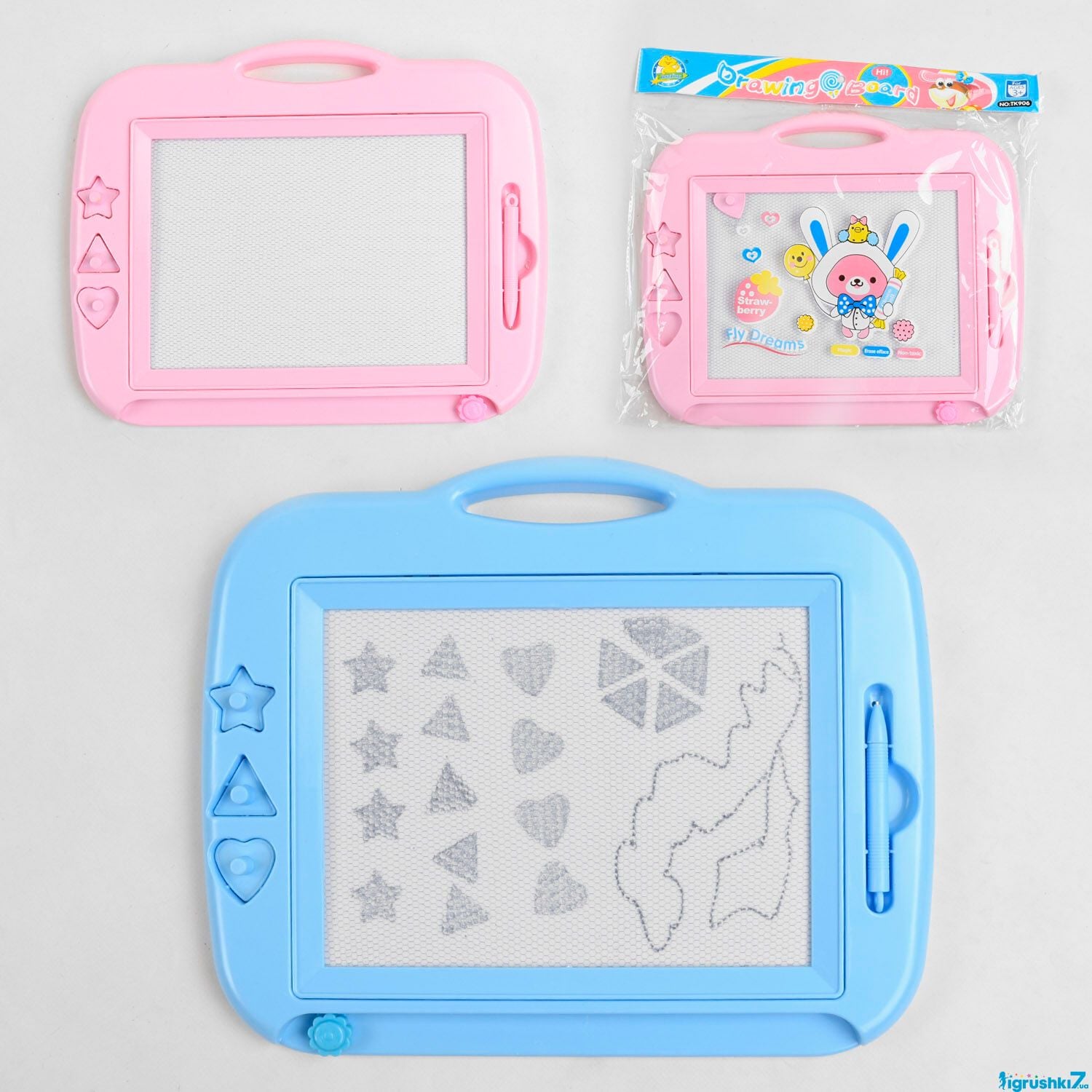 Дошка для малювання пиши-стирай з ручкою магнітом  печатки в пакеті 35*27см ТК906 Китай