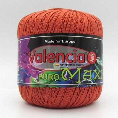 Пряжа Valencia Euro Maxi 100г 565м Теракотовий 100% мерсеризований хлопок 1-603 Іспанія