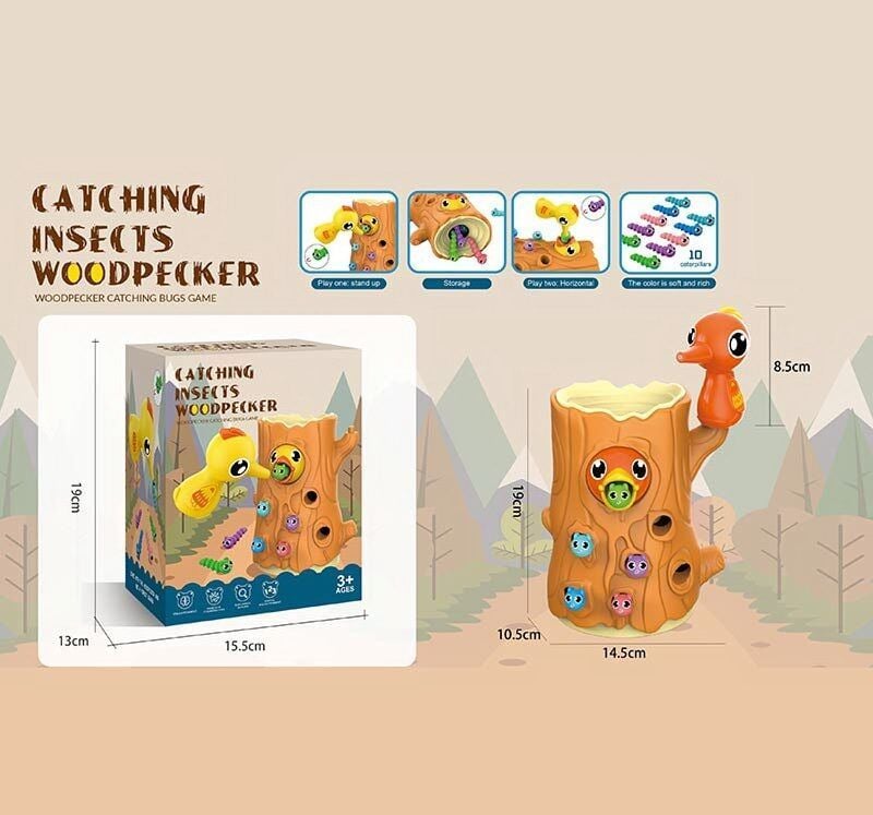 Гра магнітна Дятел ловить чер'ячка в коробці 16*19*15см BWN001 Китай