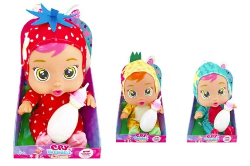 Пупс CRY Babyes 20см звук пляшечка на батар у коробці 23*13*15см LK1151-8 Китай