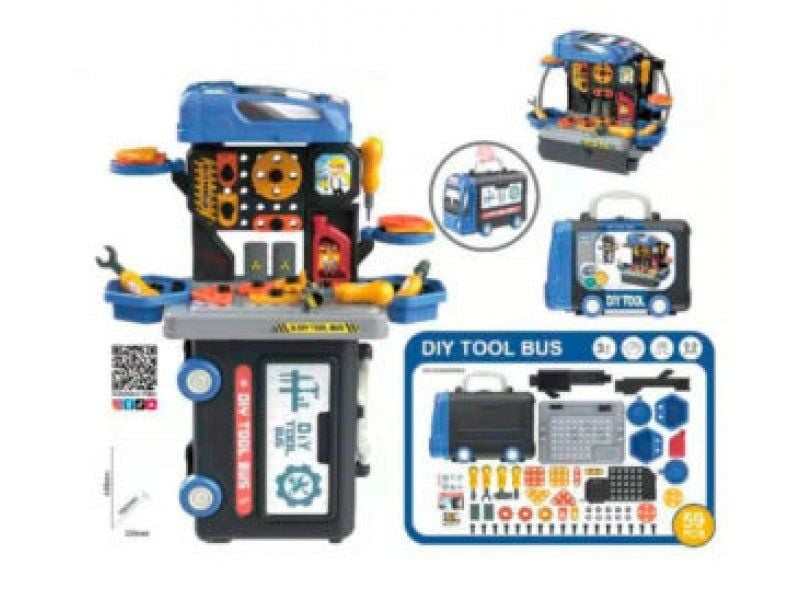 Інструменти набір 59ел в розкладній валізі-автобус 8071 Китай