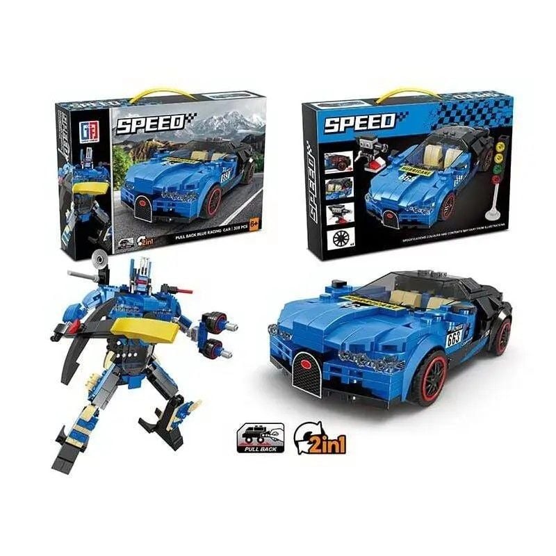 Конструктор 328дет Робот-машина 2в1 в коробі 38*27*4,5см 123-663 Китай