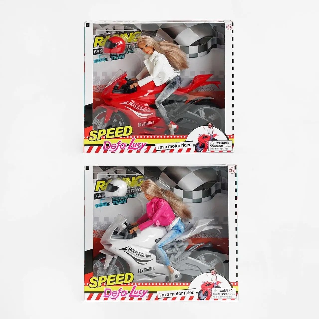 Лялька типу Барбі на мотоциклі у коробці 35*30*12ссм 8459 defa lucy