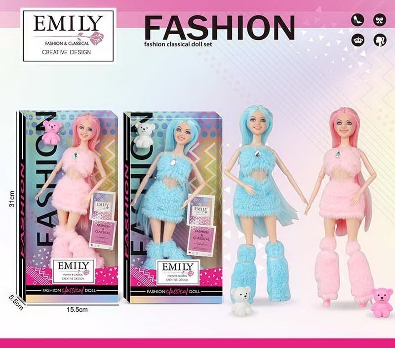 Лялька типу барбі Emily з ведмедиком QJ139C Китай