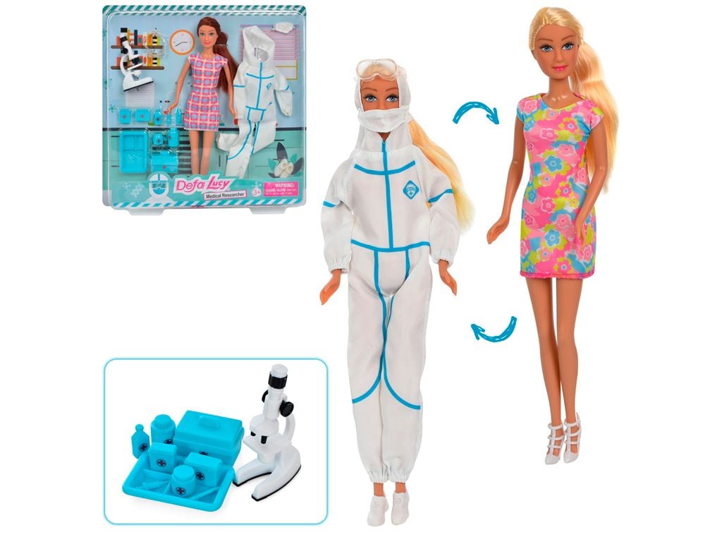 Лялька типу барбі медичний лаборант 29 см у блістері 8482 defa lucy