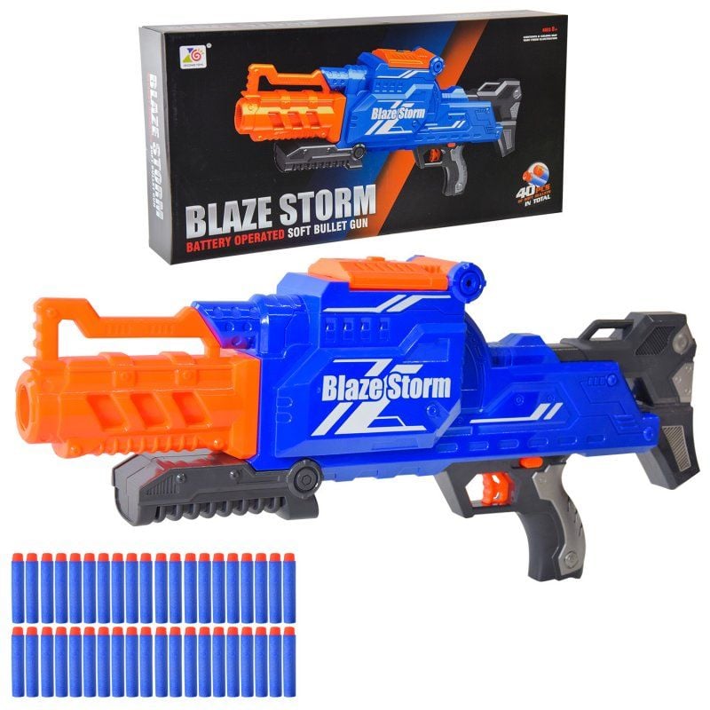 Бластер на бат 50см м'які пулі 40шт у коробці 57*29*10см 7121 Китай