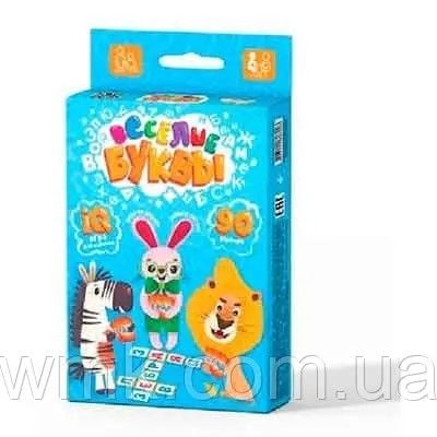 Гра для малюків Веселі букви рос 90 карток у коробці13*9*2см G-VB-01 danko toys