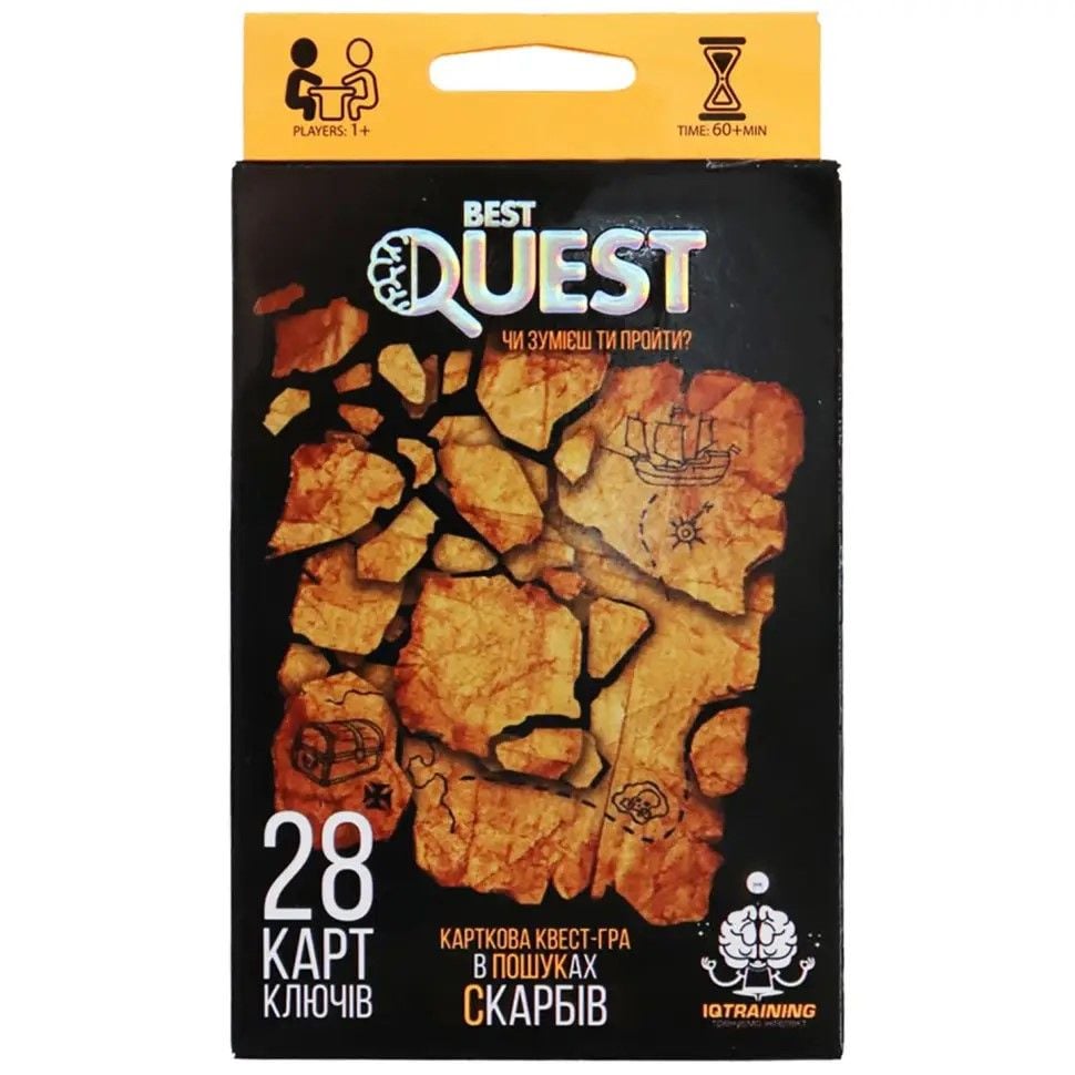 Настільна гра карточна Best Quest В пошуках скарбів в коробці 13*9*2см BQ-01-03U danko toys