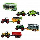Трактор з причепом 4 види у коробці 27*13*6,5 см SQ90333-2A Китай