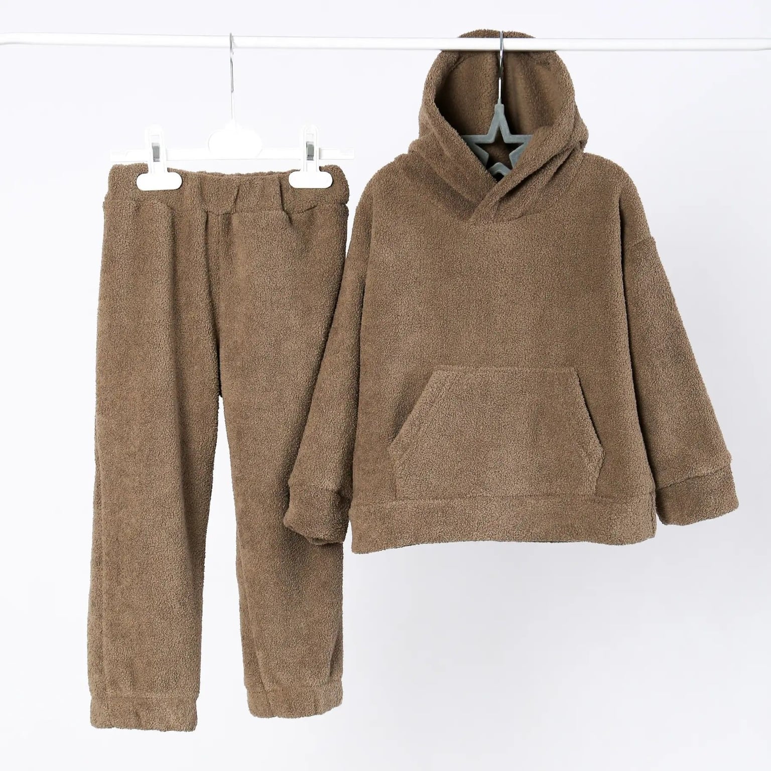 Костюм дитячий 92р махра кофта з капюшоно штанці хакі 945-909-92 Фламінго 92р