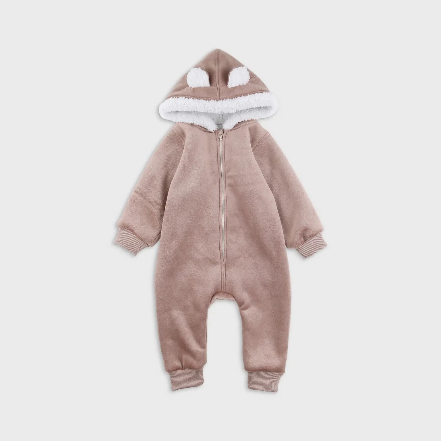 Комбінезон дитячий  р74  плюш на хутрі капучіно 556-912-74 Фламінго 74-44р