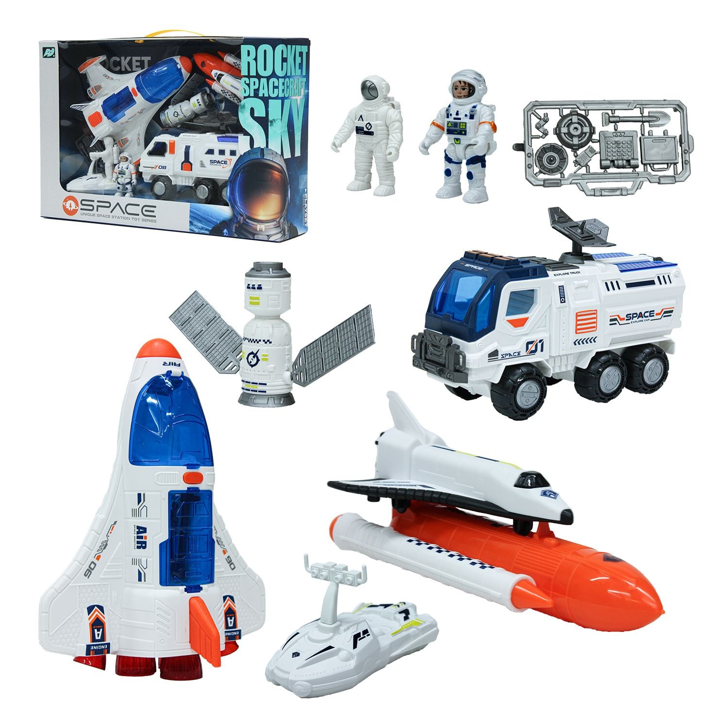 Космічний набір шатл космонавт машина світло звук у коробці 50*33*11см H323-1 Китай
