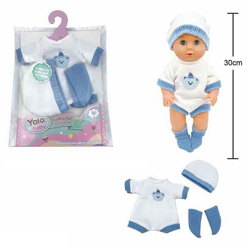 Одяг для пупса Yala Baby комбінезон шапочка шкарпетки в пакеті 25*19см YLC330A Китай