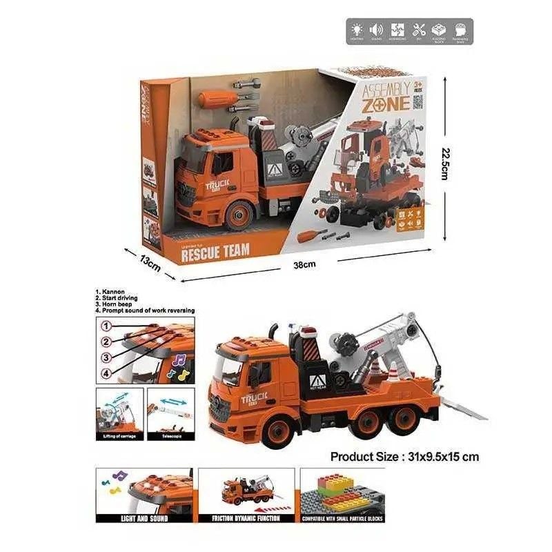 Машина конструктор Спецтехніка світло звук інерція у коробці 35*22*13см YW9092B Китай